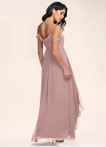 Blush Mark Philosophy Of Love Dusty Rose Chiffon Maxi Dress