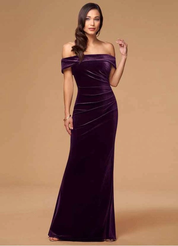 Blush Mark Sweet Thing Purple Velvet Maxi Dress