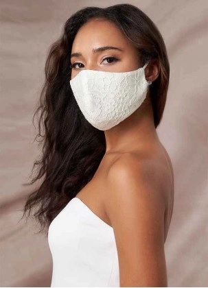 Wocenet Non-Medical Ivory Lace Reusable Face Mask