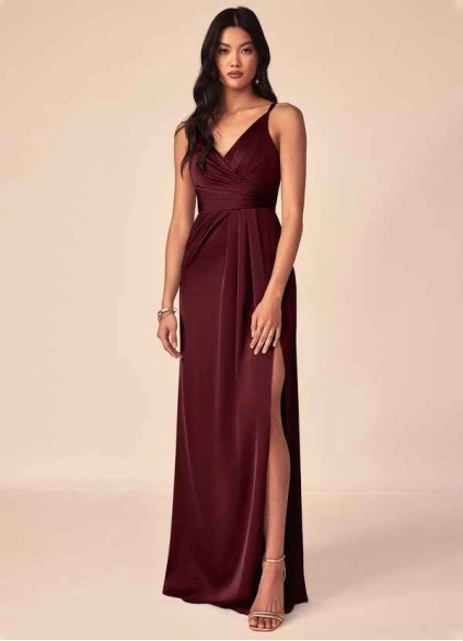 Wocenet Aqua Stretch Satin Dress