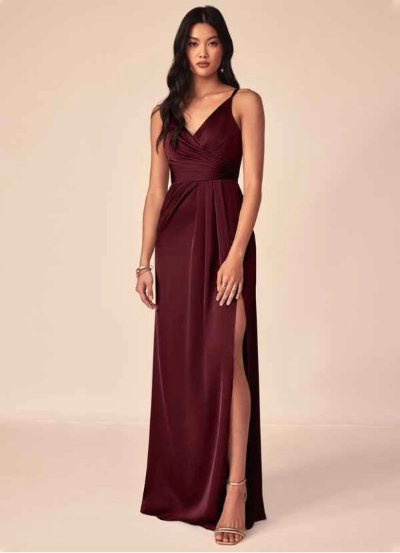Wocenet Aqua Stretch Satin Dress