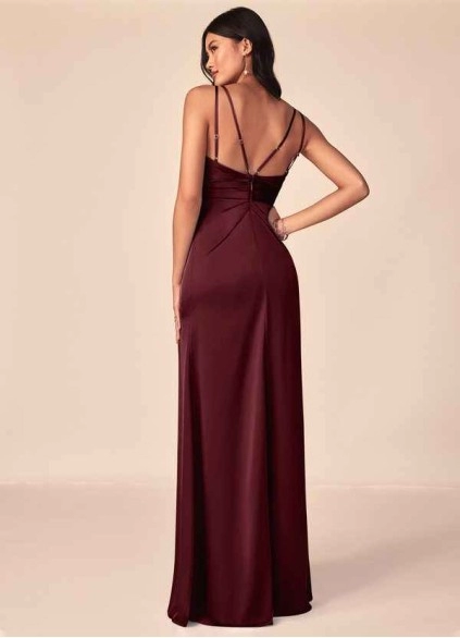 Wocenet Aqua Stretch Satin Dress