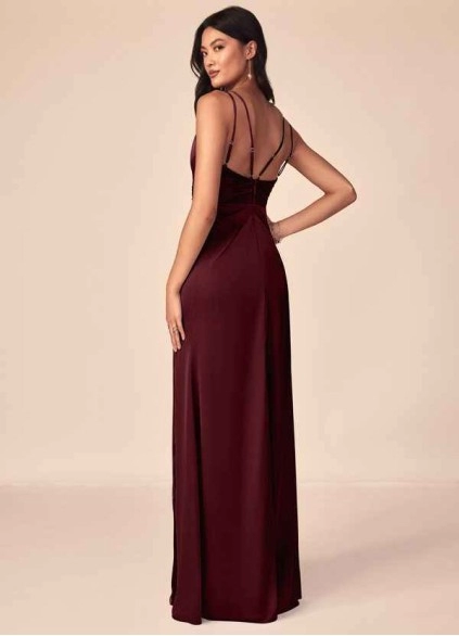 Wocenet Aqua Stretch Satin Dress