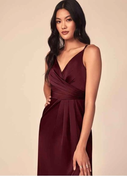 Wocenet Aqua Stretch Satin Dress