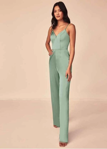 Wocenet Elizabella Stretch Satin Jumpsuit