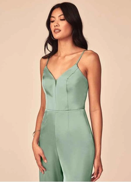 Wocenet Elizabella Stretch Satin Jumpsuit