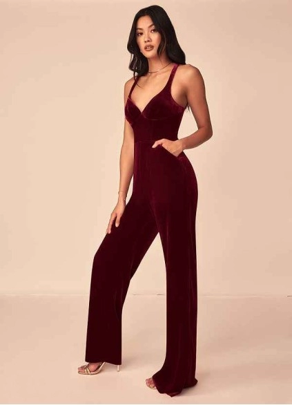 Wocenet Emmette Velvet Jumpsuit