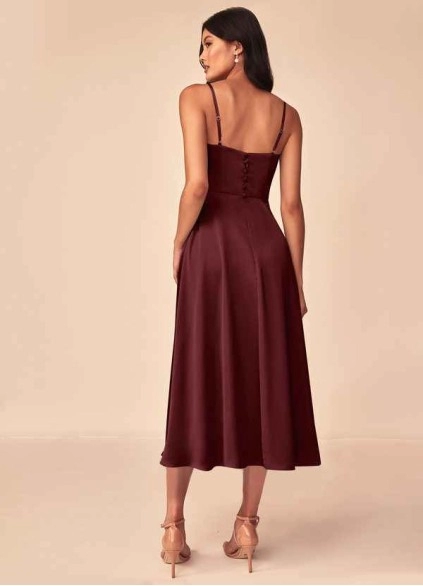 Wocenet Dottie Stretch Satin Dress