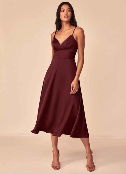 Wocenet Dottie Stretch Satin Dress