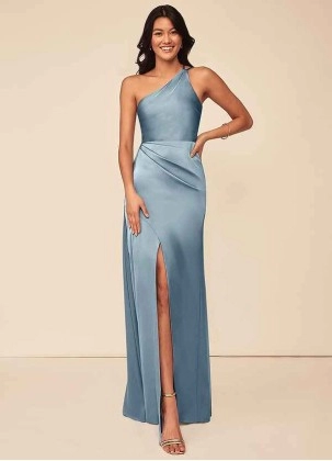 Wocenet Maron Stretch Satin Dress