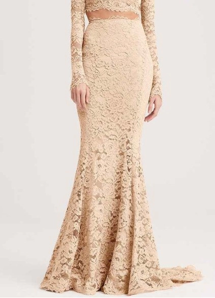 PT101 5 Wocenet Signature Lace Fit-and-flare Skirt