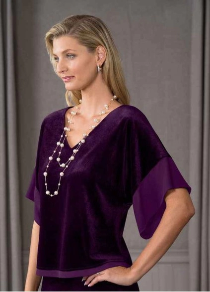 Wocenet Fianna Velvet Blouse
 ( Final Sale )