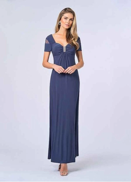 UpStudio Illusion Cap Sleeved Jersey Gown