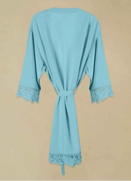Floral Lace and Cotton Robe