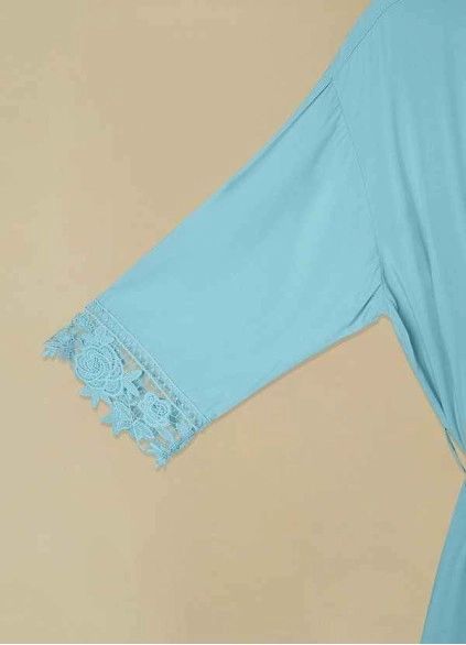Floral Lace and Cotton Robe