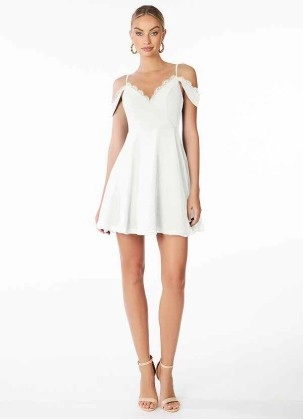 AZ Occasions Mini Lace and Chiffon Skirt Dress