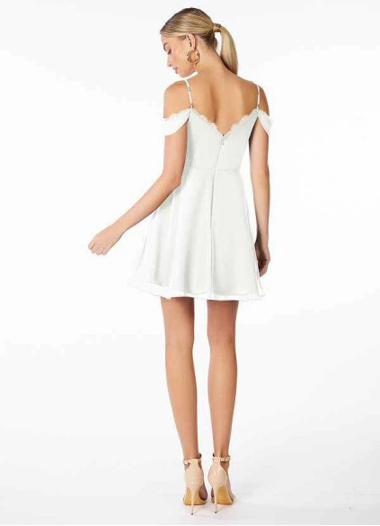 AZ Occasions Mini Lace and Chiffon Skirt Dress