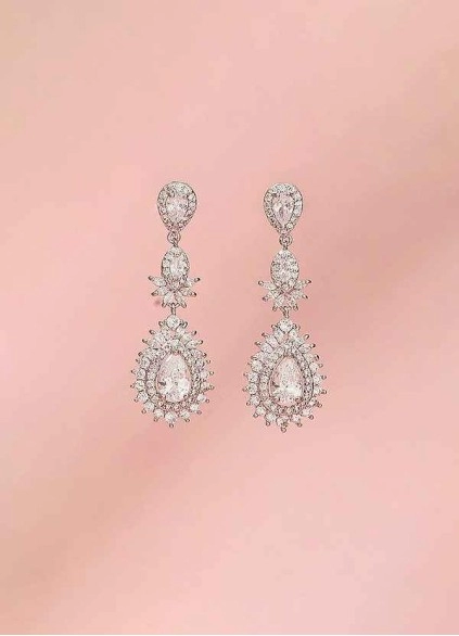 Sun Cluster Crystal Earrings
