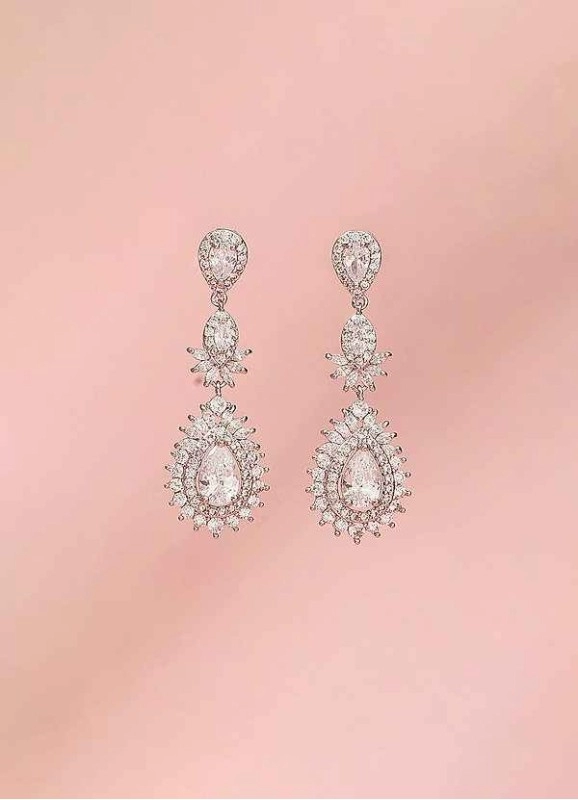 Sun Cluster Crystal Earrings