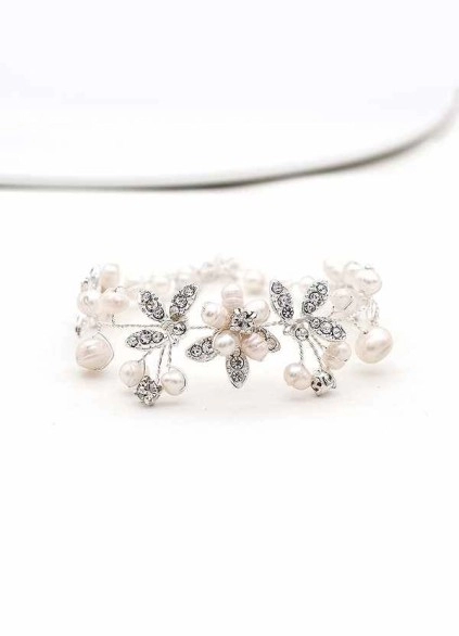 Spring Pearl Cluster Bracelet