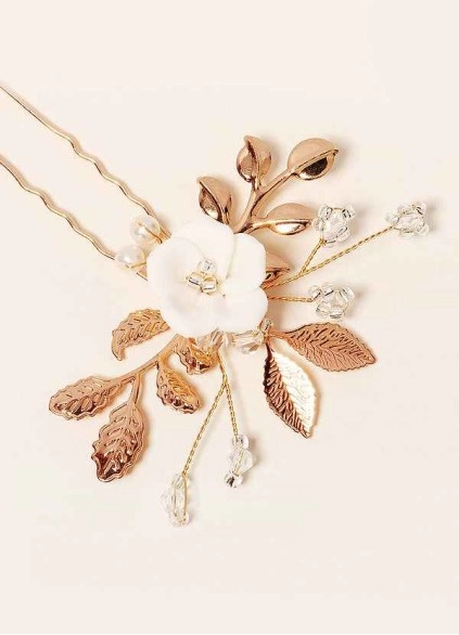 Gold Floral Hairpin Set