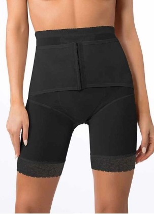 High Waisted Mid Thigh Padded Butt Shaper with Tummy Control