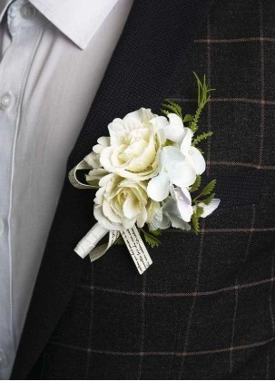 White Bouquet Boutonniere