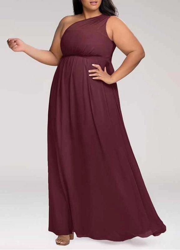 AZ Occasions Magical Day Cabernet Chiffon Maxi Dress