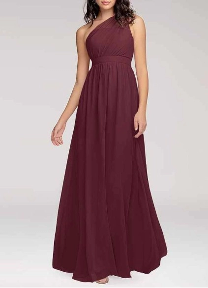 AZ Occasions Magical Day Cabernet Chiffon Maxi Dress